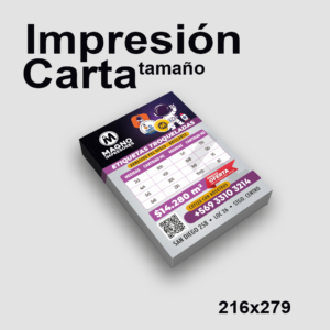 Couché Impresión Carta