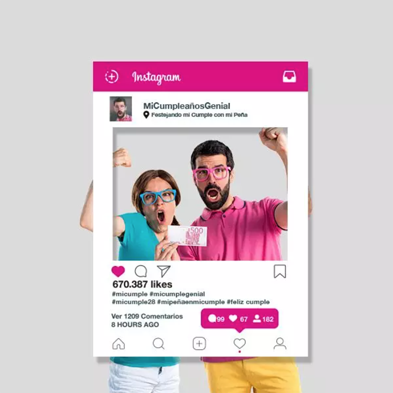 Marco selfie personalizado Instagram